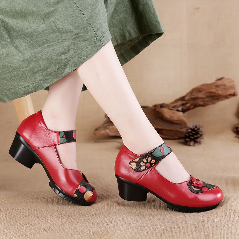 Women'S Shoes Quality - รองเท้าส้นเตารีดคุณภาพสูงหรูหราสำหรับผู้หญิงรองเท้ามีส้นลายดอกไม้รองเท้ารัดส้น2024สำหรับผู้หญิง