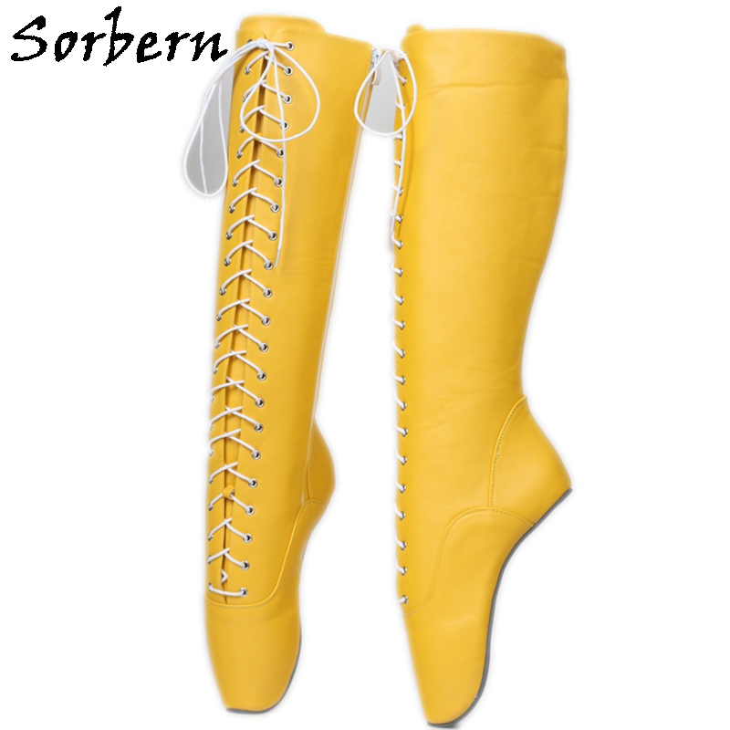 Women'S Shoes Vegan - Sorbern Heelless เข่ารองเท้าบูทสูงผู้หญิงเครื่องรางเกย์รองเท้า Ultimate High ไม่มีส้นรองเท้าหนังมังสวิรัติที่กําหนดเองกว้าง