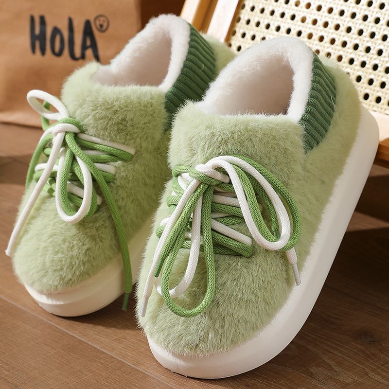 Women'S Shoes For Fall - รองเท้าแตะแบบสวมเต็มตัวลายสามมิติใหม่ รองเท้าผ้าฝ้ายนุ่มฟูสำหรับใส่ในบ้าน รองเท้าเดินแบบผูกเชือกสำหรับใส่กลางแจ้ง ดีไซน์เนอร์ปี 2025