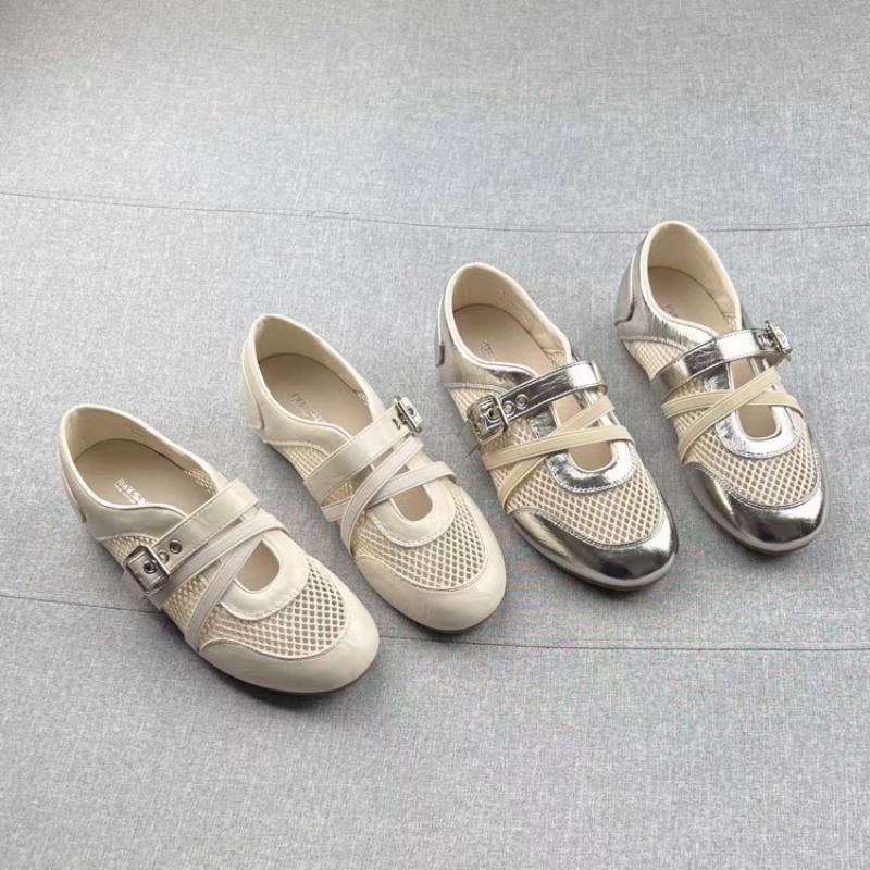 Women Shoes Model - รองเท้าผ้าใบแบบสานรุ่นใหม่ 2026 สำหรับฤดูใบไม้ผลิและฤดูร้อน พร้อมหัวเข็มขัด กันลื่น สวมใส่สบาย