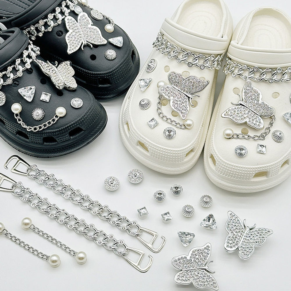 Women'S Shoes Crocs - ชุดตกแต่งรองเท้า Crocs แบบ DIY ประดับด้วยจี้ห้อยรองเท้า ชุดหัวเข็มขัดสำหรับรองเท้าผู้หญิง