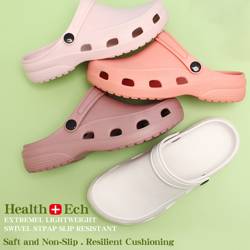 Women'S Shoes Nursing - รองเท้าแพทย์ EVA สีพื้นสำหรับผู้หญิงและผู้ชาย รองเท้าพยาบาลกันลื่น รองเท้าสำหรับโรงพยาบาล รุ่น
