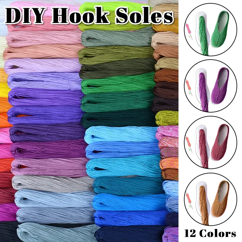 Women'S Shoes Hands Free - วัสดุทำรองเท้าถักโครเชต์ DIY ทำมือ สำหรับฤดูร้อน ระบายอากาศดี พื้นยาง+ไหมถัก