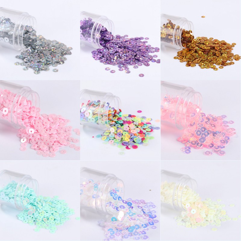 Women'S Shoes Ecco - 1000 ชิ้น/ล็อตMultiสีDIYเลื่อมเลื่อม 5 มม.แบนSequins Paillettesสำหรับงานแต่งงานตกแต่งหัตถกรรม,ผู้หญิงเสื้อผ้าเย็บอุปกรณ์เสริม