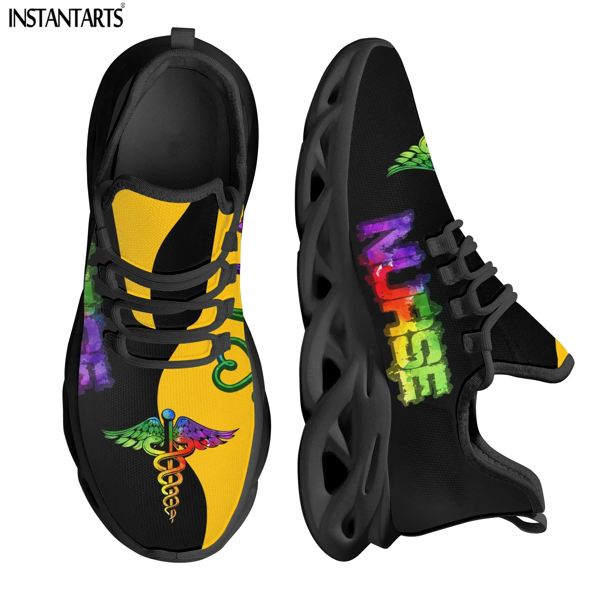Women'S Shoes Nursing - รองเท้าผ้าใบลายแมวน่ารักสำหรับผู้หญิง ดีไซน์แบรนด์เนม แบบผูกเชือก เหมาะสำหรับเดิน รองเท้าส้นเตี้ยสำหรับนักศึกษาแพทย์