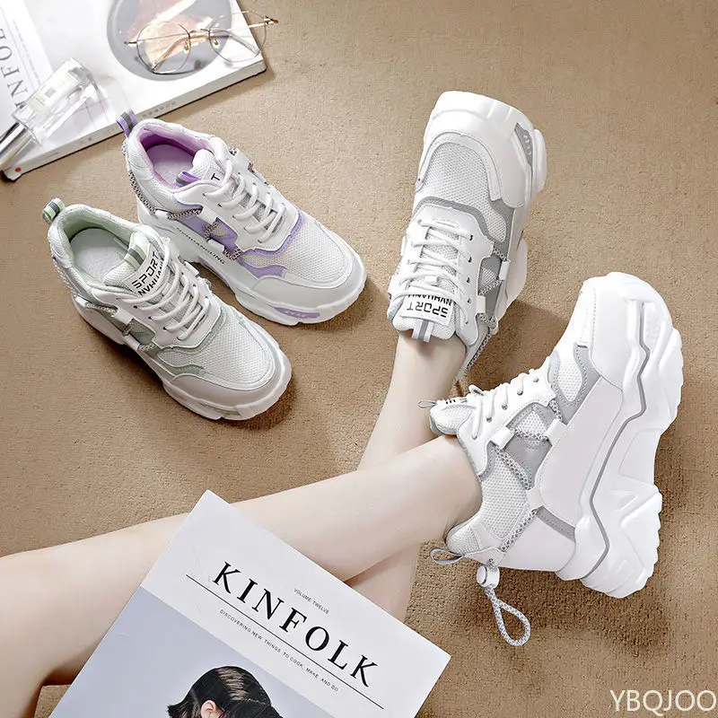 Women Shoes Size Chart - รองเท้าผู้หญิงเสริมส้นพื้นหนาแฟชั่นฤดูใบไม้ผลิและฤดูใบไม้ร่วงไซส์เล็ก ดีไซน์ทันสมัย ใส่ได้หลากหลาย สบายเท้า สไตล์ Dad