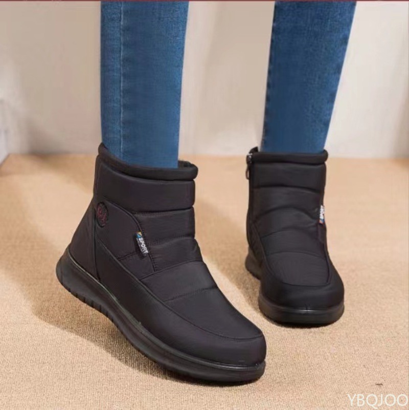 Women Shoes Size Chart - รองเท้าบูทผู้หญิงแฟชั่นฤดูใบไม้ร่วงฤดูหนาวแบบใหม่ วัสดุผ้าฝ้าย ใส่สบาย อุ่น กันลื่น ทรงหุ้มข้อสูง