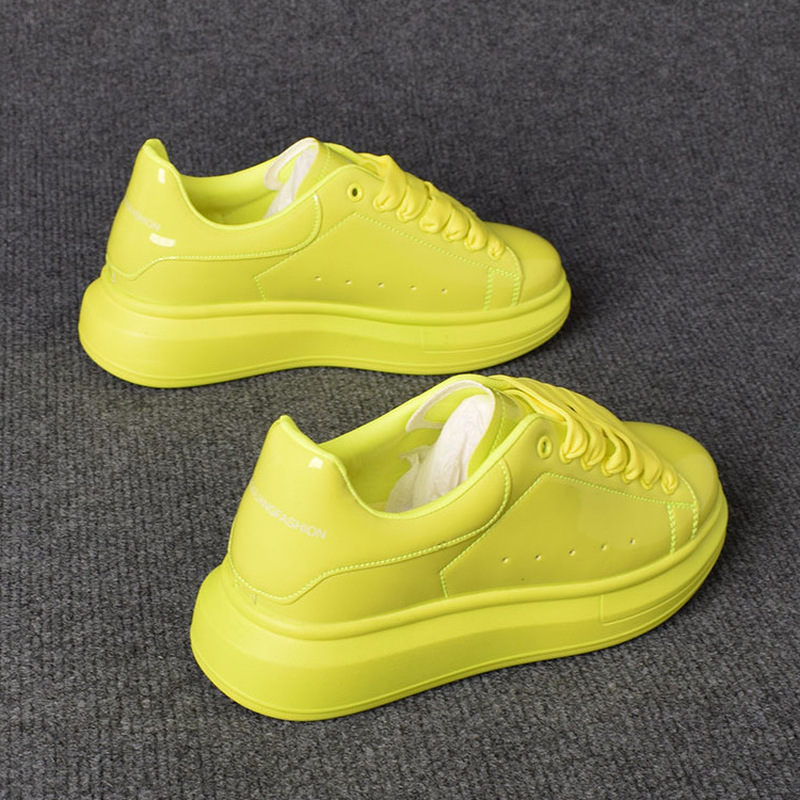 รองเท้าลำลองสีขาวเคลือบเงา ปี  - Women Shoes Tennis บทวิจารณ์และราคา