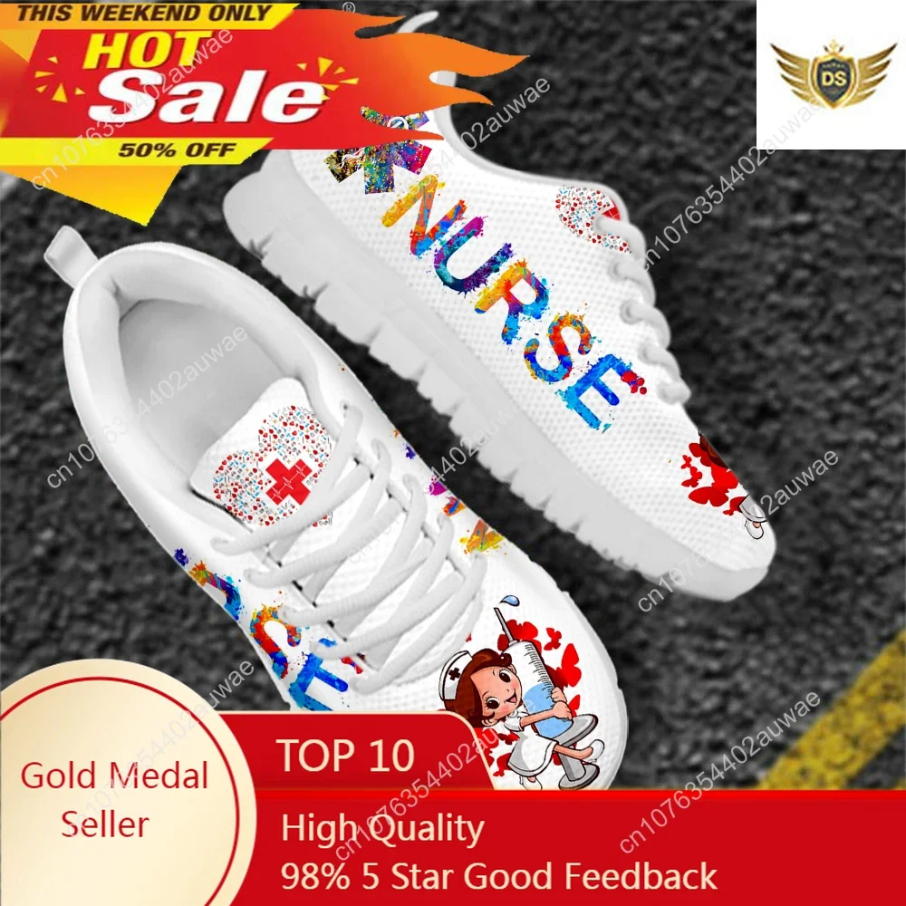 รองเท้าผ้าใบลายการ์ตูนพยาบาลน่ - Women'S Shoes Nursing บทวิจารณ์และราคา