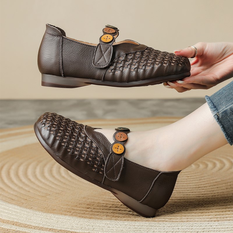 รองเท้าหนังแท้สำหรับผู้หญิง แบ - Women'S Shoes Hands Free บทวิจารณ์และราคา