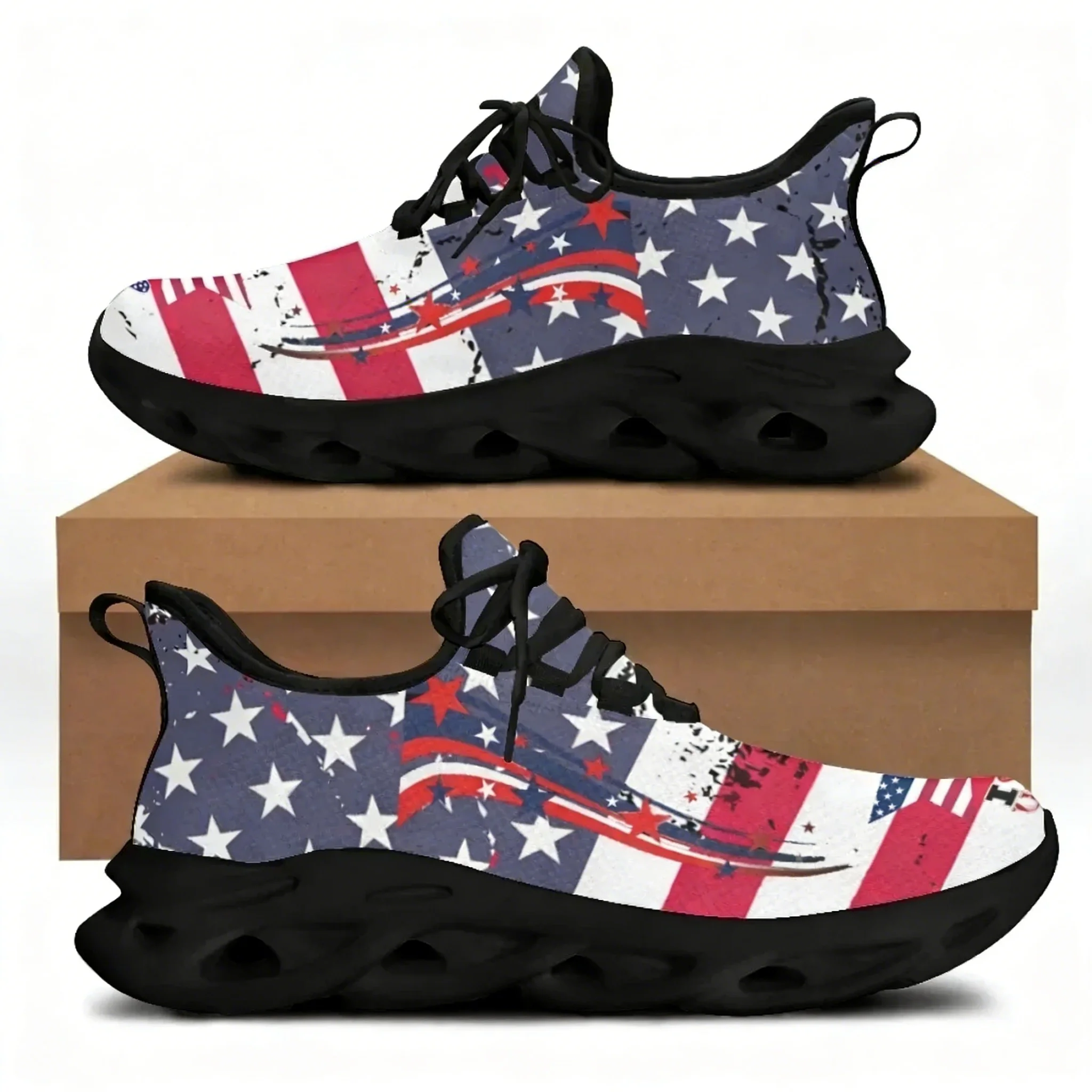 7.4 รองเท้าส้นเตี้ยพิมพ์ลายธงช - Women'S Shoes Liberty บทวิจารณ์และราคา