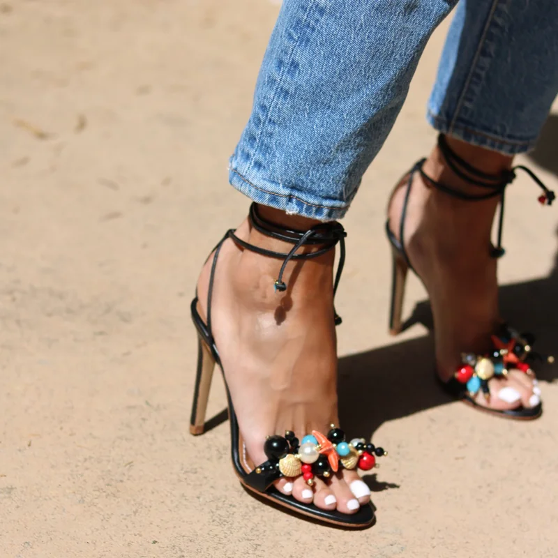 รองเท้าส้นสูงหัวแหลมประดับมุกเ - Kids Shoes Women บทวิจารณ์และราคา