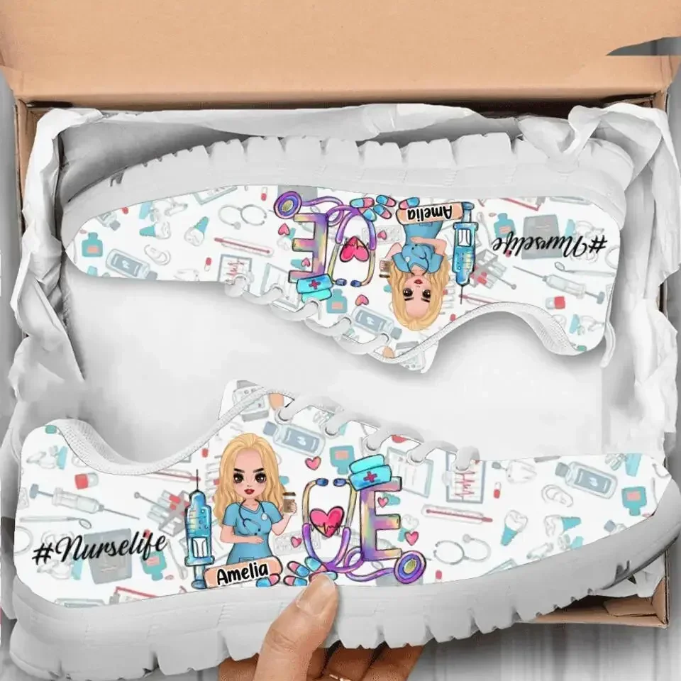 รองเท้าพยาบาลน่ารักแบบผูกเชือก - Women'S Shoes Nursing บทวิจารณ์และราคา