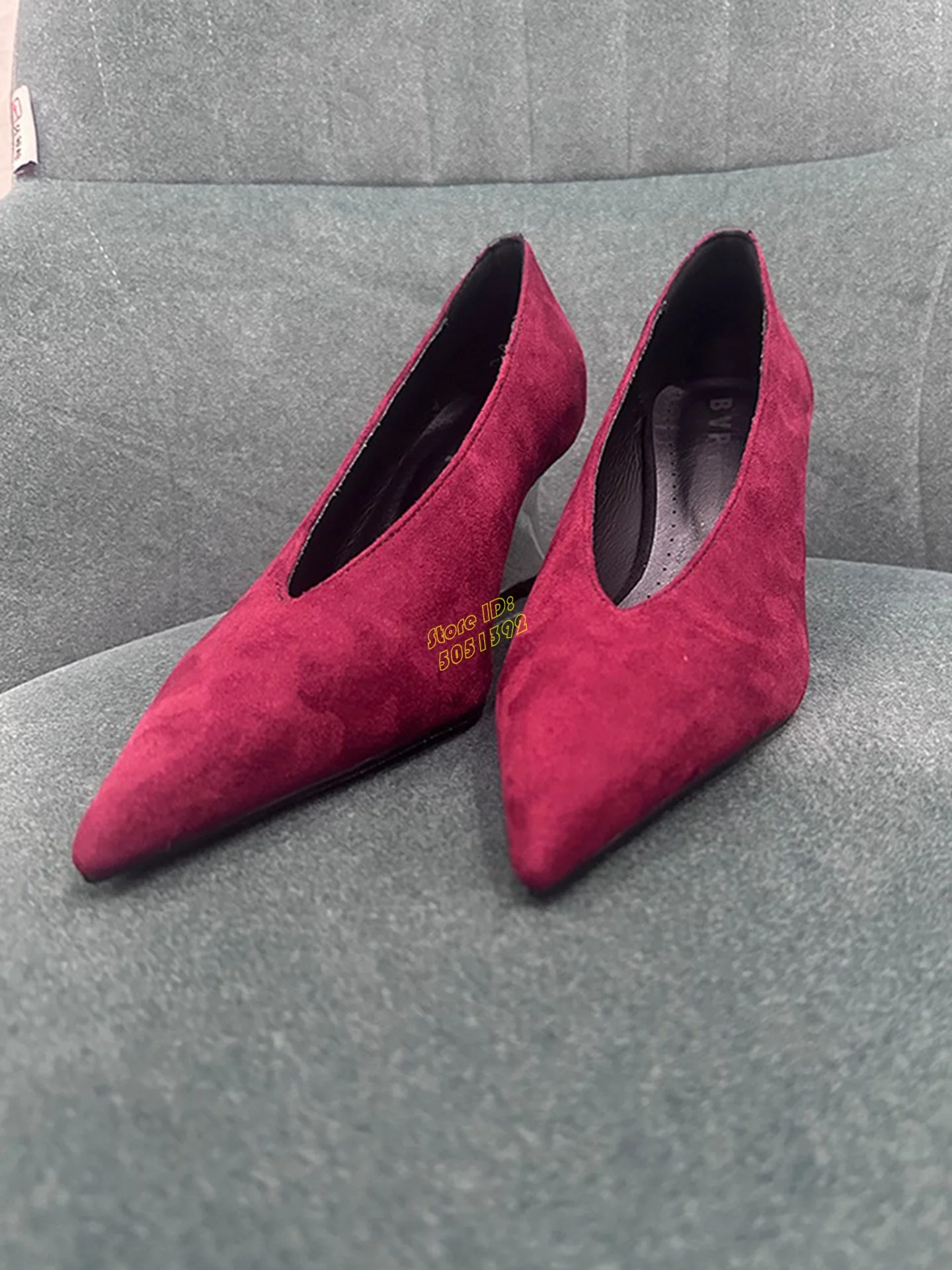 รองเท้าส้นเตารีดแบบสวม สีเหลือ - Women'S Shoes Burgundy บทวิจารณ์และราคา