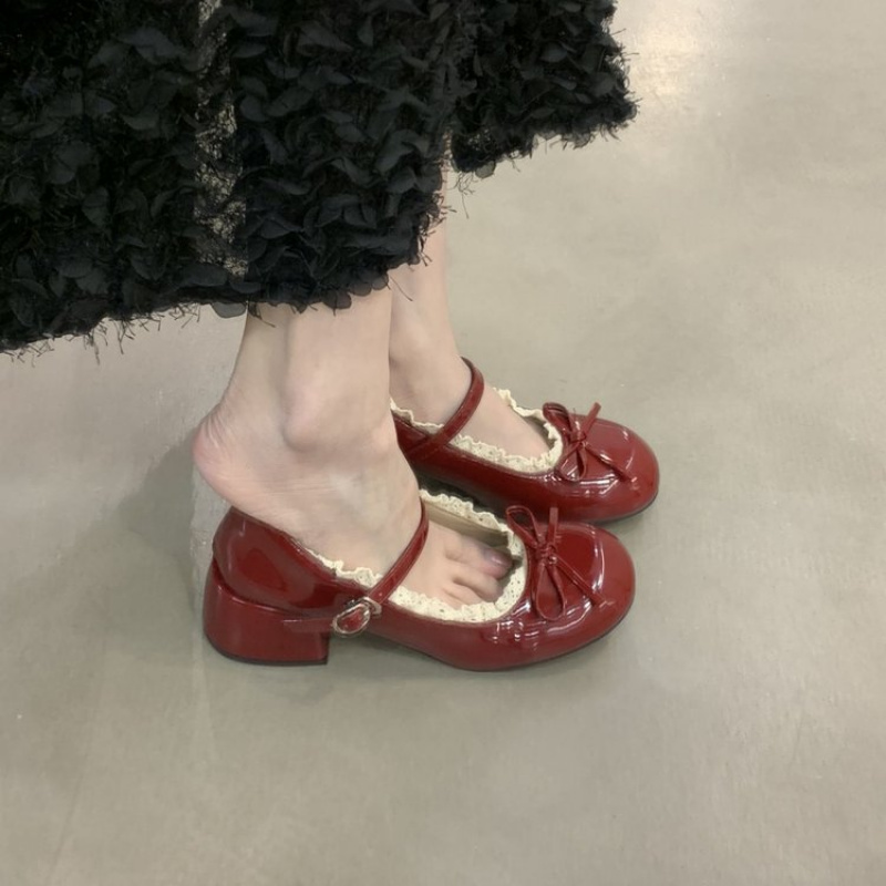 รองเท้าบัลเล่ต์แมรี่เจนผู้หญิง - Women'S Shoes Burgundy บทวิจารณ์และราคา