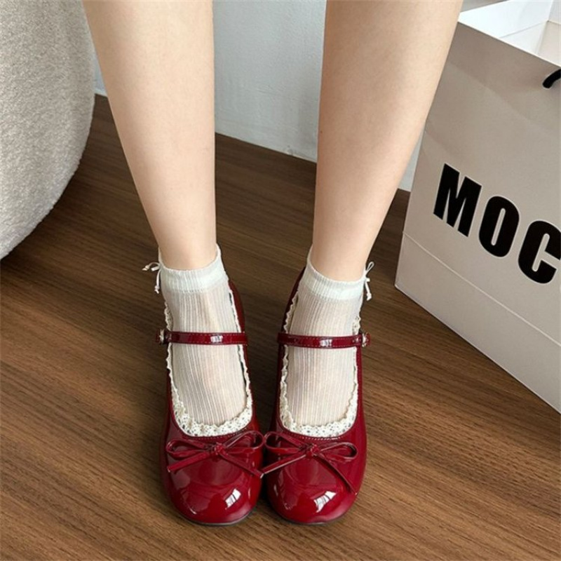 รองเท้าบัลเล่ต์แมรี่เจนผู้หญิง - Women'S Shoes Burgundy บทวิจารณ์และราคา