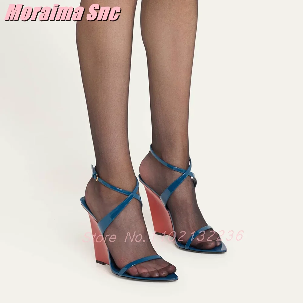 ผสมสีWedgesรองเท้าแตะสิทธิบัตร - Kids Shoes Women บทวิจารณ์และราคา