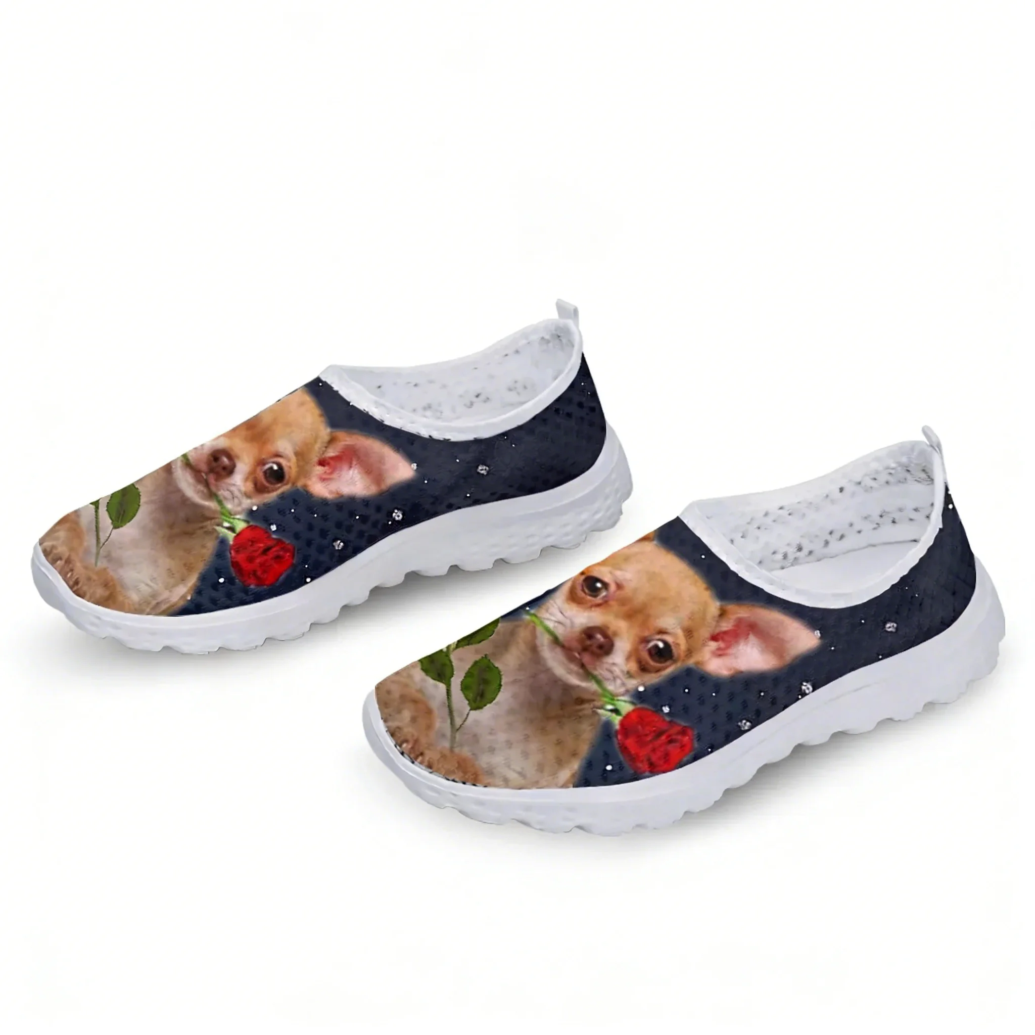 ชิวาวา โรสดีไซน์ลายดอกไม้ตาข่า - Women Shoes Tennis บทวิจารณ์และราคา
