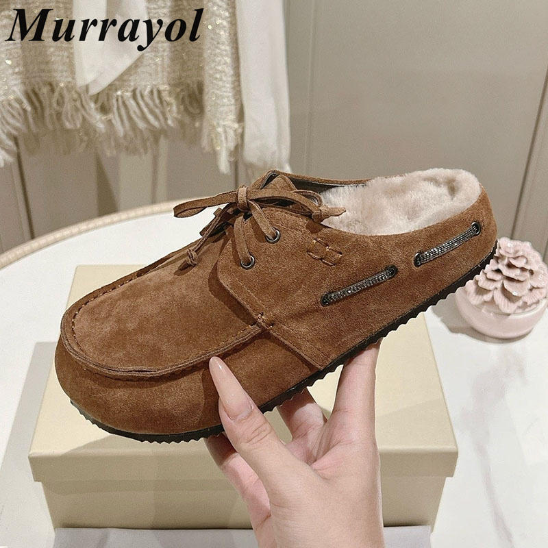 รองเท้าแตะส้นแบนหนาแบบสวมสำหรั - Kids Shoes Women บทวิจารณ์และราคา