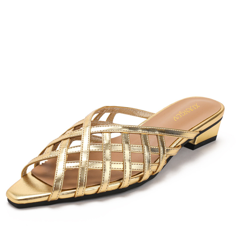 รองเท้าแตะส้นเตี้ย 3 ซม. สำหรั - Women Shoes Mules บทวิจารณ์และราคา