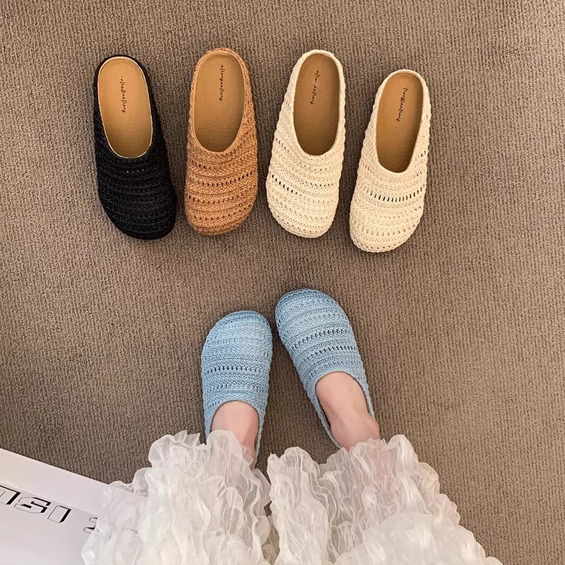 รองเท้าแตะสานราฟเฟียสำหรับผู้ห - Women Shoes Mules บทวิจารณ์และราคา