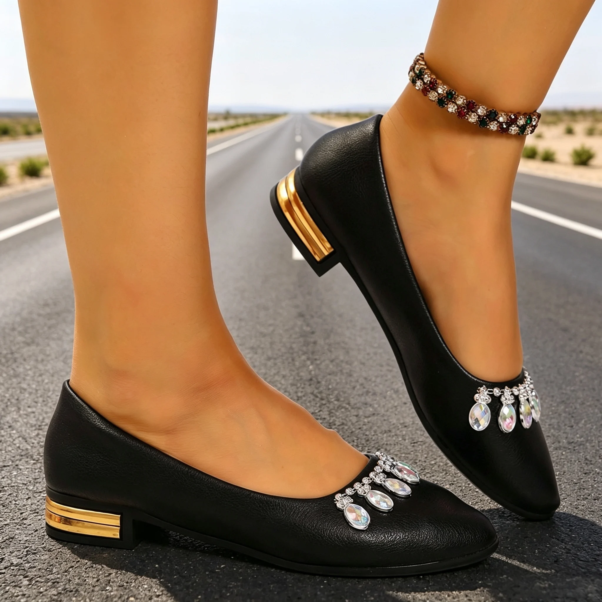 รองเท้าส้นแบนสำหรับผู้หญิง หัว - Women'S Shoes Quality บทวิจารณ์และราคา