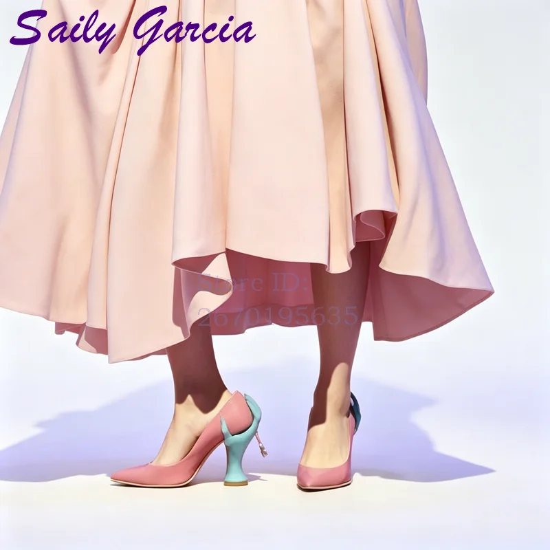 รองเท้าส้นสูงแบบสวม สีชมพู หนั - Women'S Shoes Hands Free บทวิจารณ์และราคา