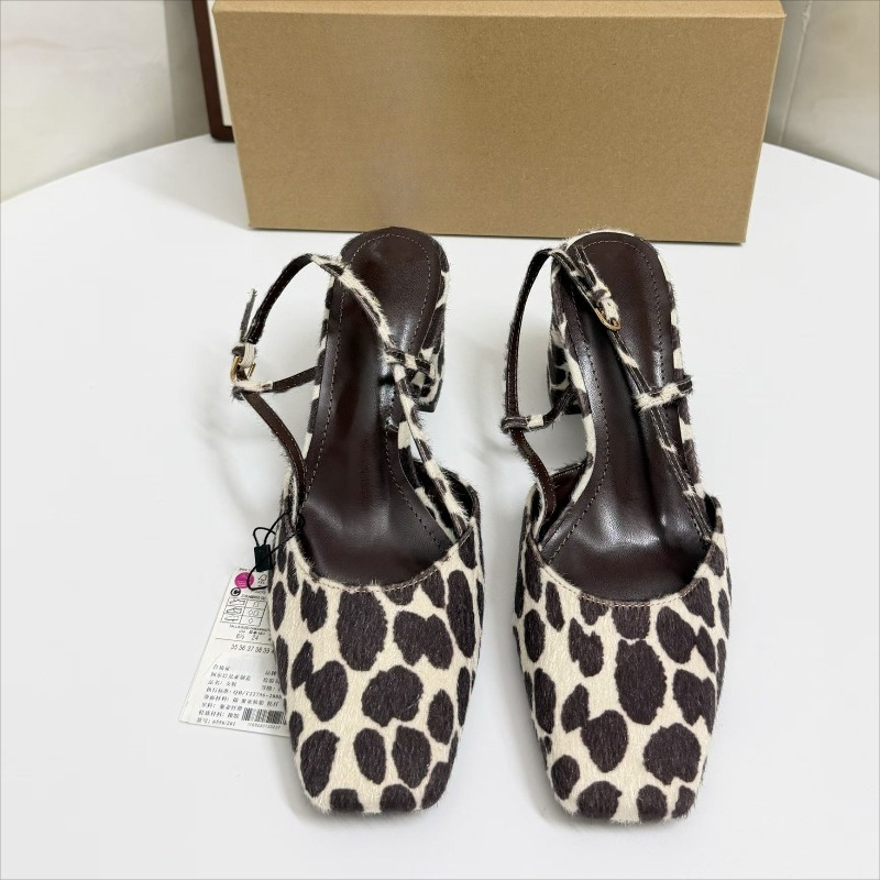 รองเท้าส้นสูงแบบสวมเปิดส้นลายเ - Leopard Print Heels บทวิจารณ์และราคา