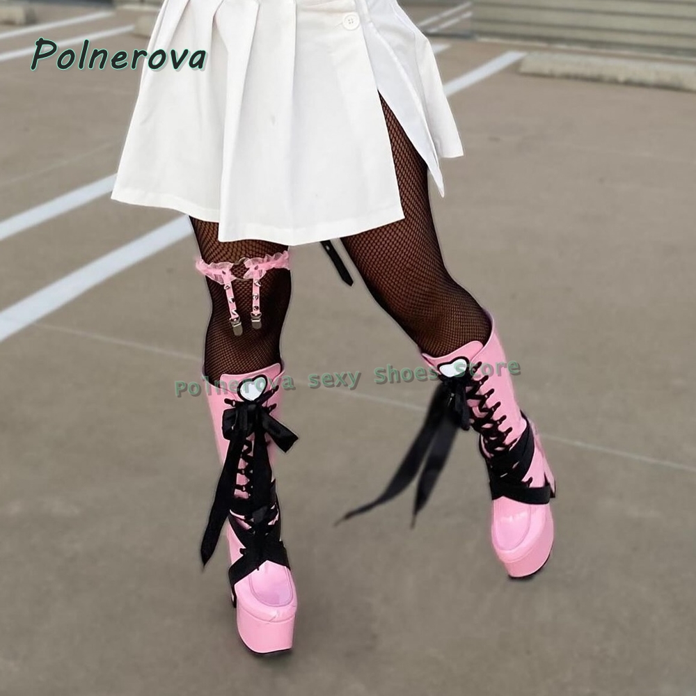 รองเท้าบูทส้นตึกสีชมพูสำหรับผู - Women Shoes Size Chart บทวิจารณ์และราคา