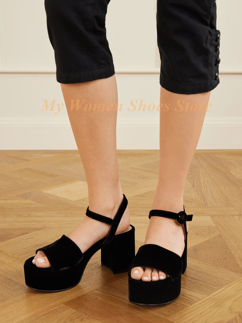 รองเท้าส้นหนาแบบแพลตฟอร์มหนังก - Kids Shoes Women บทวิจารณ์และราคา