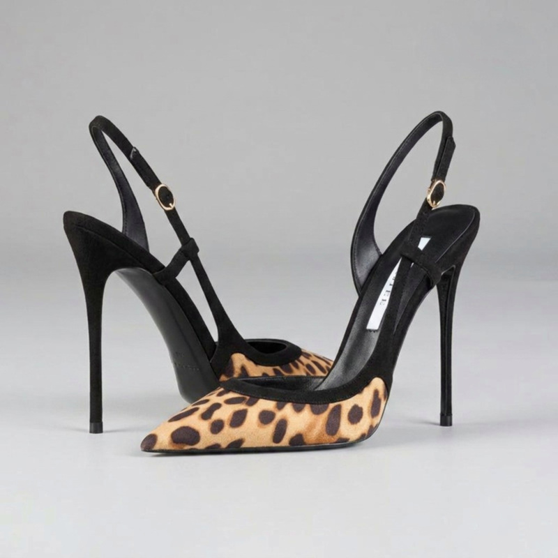 เยว่จินหลง # YJ26-802, รองเท้า - Leopard Print Heels บทวิจารณ์และราคา