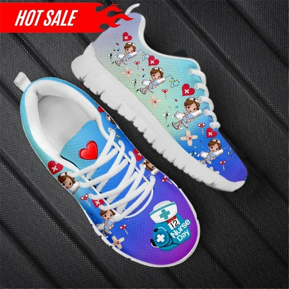 รองเท้าส้นเตี้ยลายการ์ตูนพยาบา - Women'S Shoes Nursing บทวิจารณ์และราคา