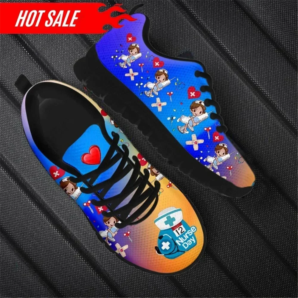 รองเท้าส้นเตี้ยลายการ์ตูนพยาบา - Women'S Shoes Nursing บทวิจารณ์และราคา