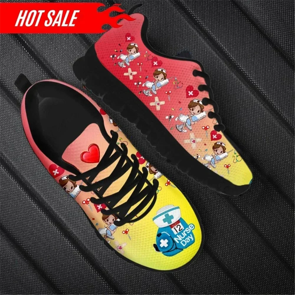 รองเท้าส้นเตี้ยลายการ์ตูนพยาบา - Women'S Shoes Nursing บทวิจารณ์และราคา