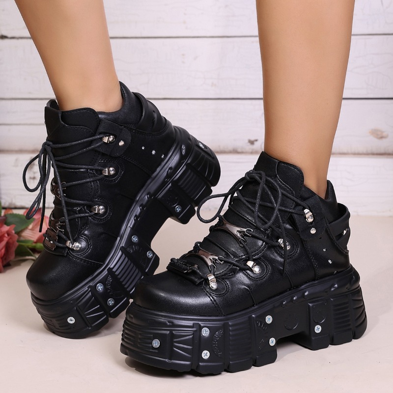 รองเท้าผู้หญิงสไตล์พังก์แบบผูก - Women Shoes Size Chart บทวิจารณ์และราคา