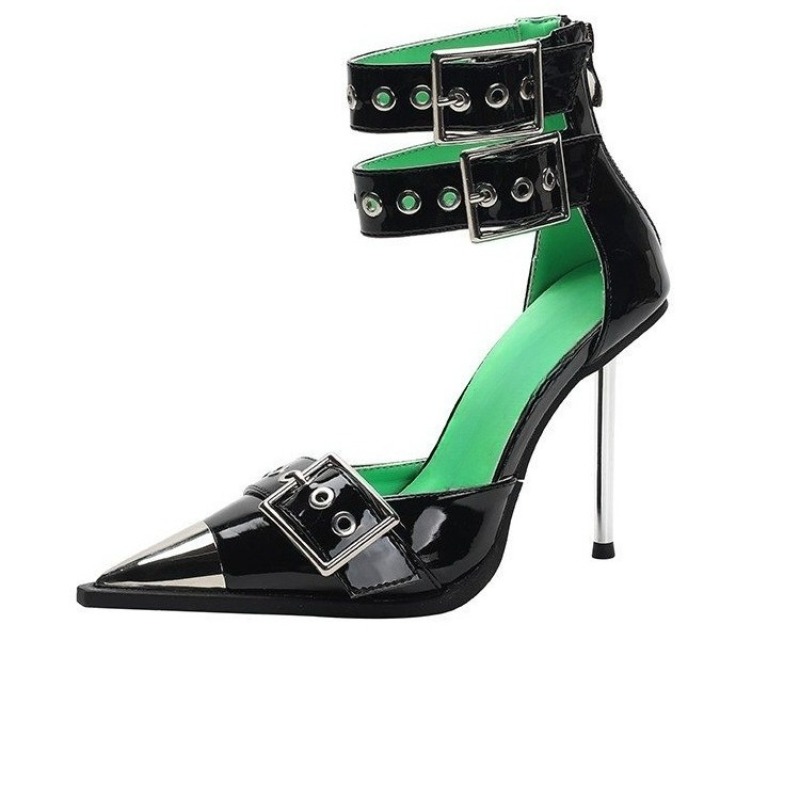 รองเท้าส้นเข็มปลายแหลมโลหะประด - Women'S Shoes Quality บทวิจารณ์และราคา